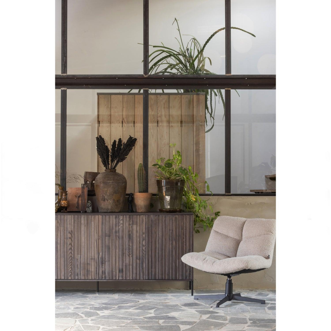 VINNY BOUCLE otočná židle 2