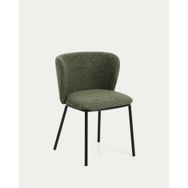 CISELIA CHENILLE tmavě zelená židle s...