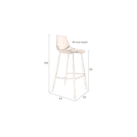 DUTCHBONE BAR STOOL FRANKY
