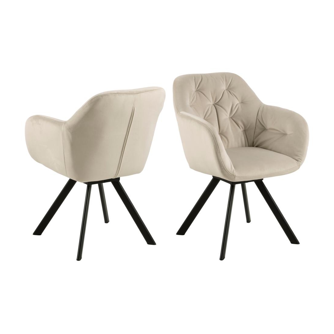 LOLA BLACK otočná židle