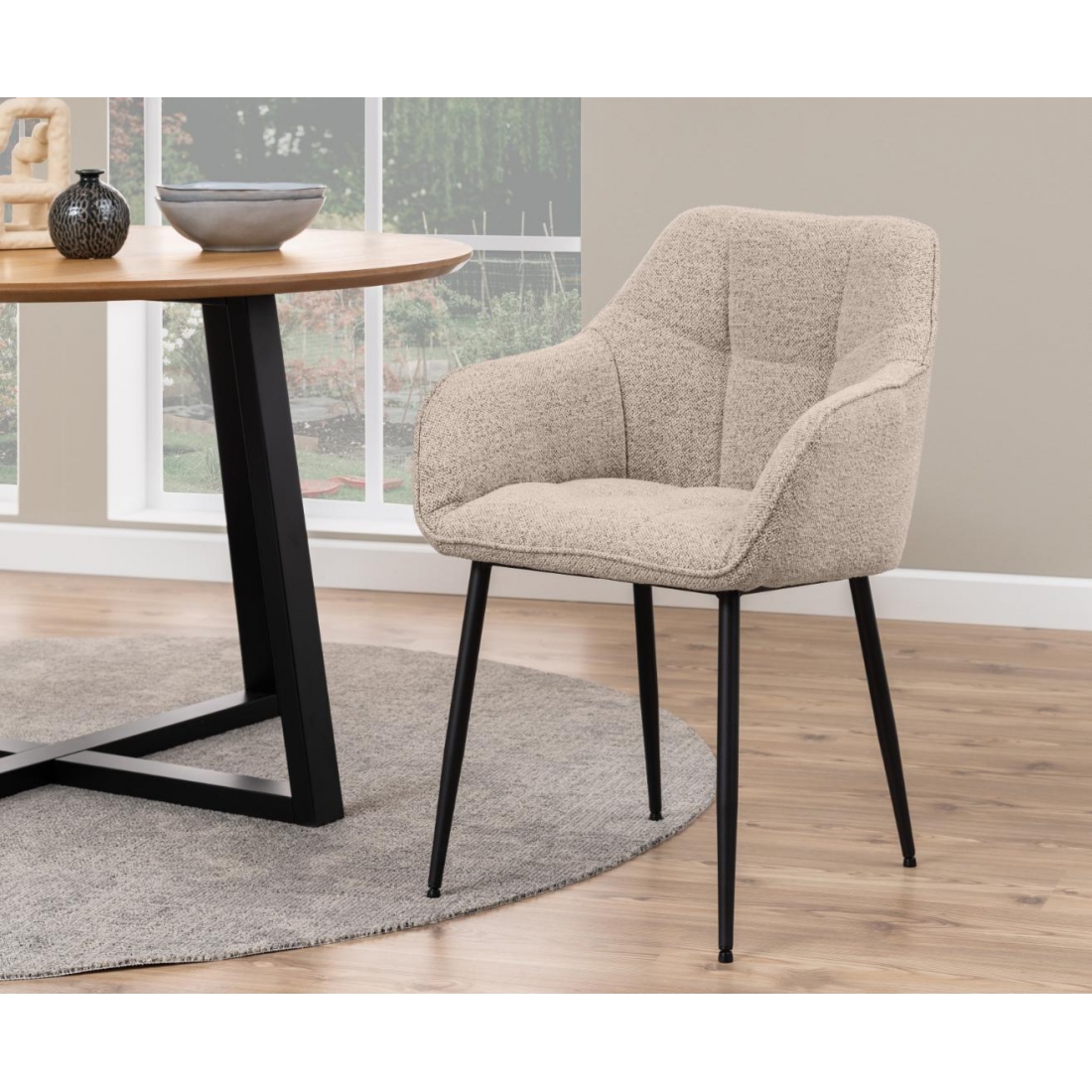 BRENDA jídelní béžová židle 2