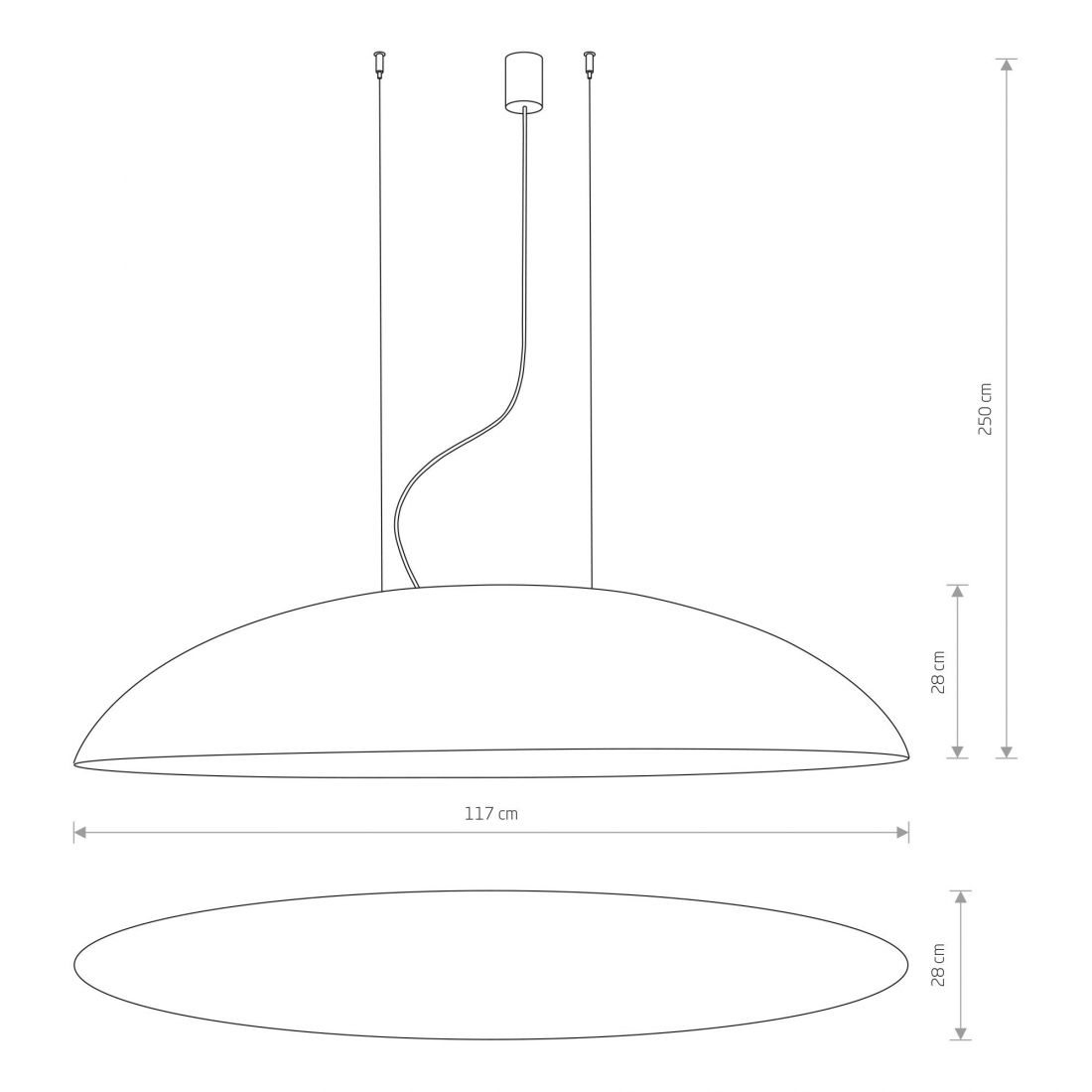 CANOE BLACK visící lampa 2