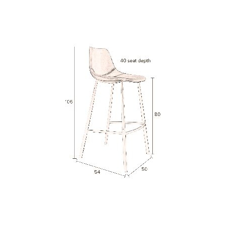 DUTCHBONE BAR STOOL FRANKY