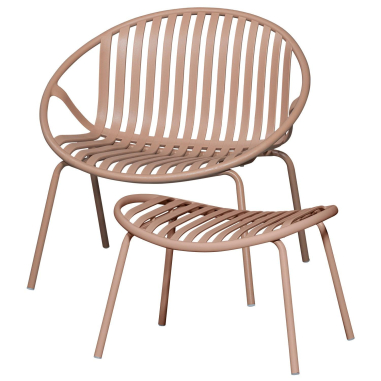 BRUCE zahradní křeslo s podnožkou