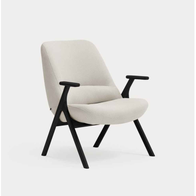 DINS LOW WOOD BLACK křeslo