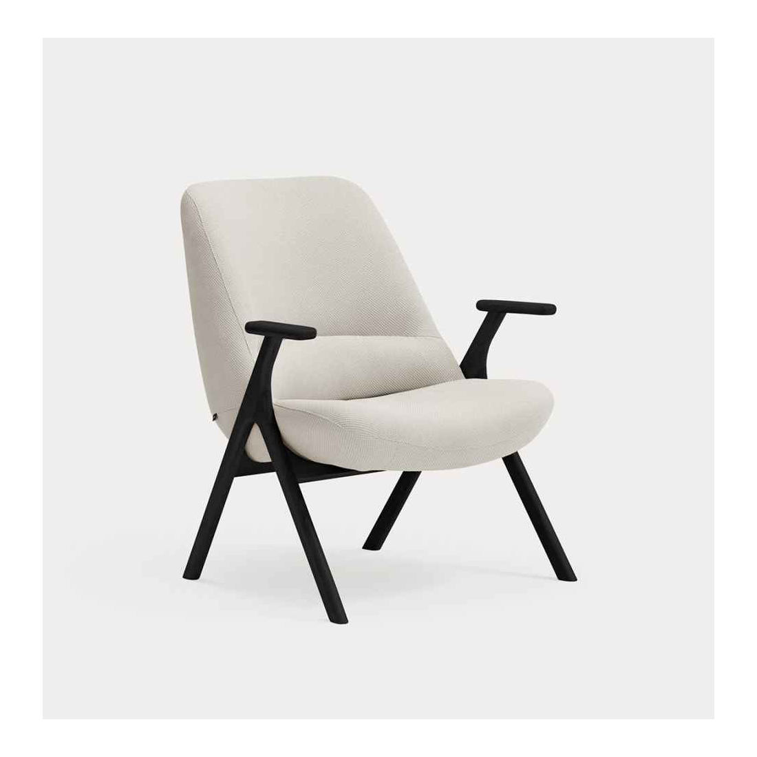 DINS LOW WOOD BLACK křeslo