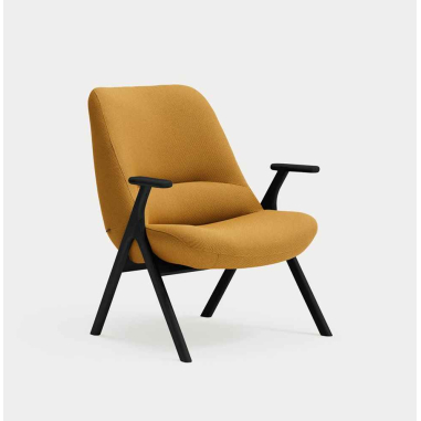 DINS LOW WOOD BLACK křeslo