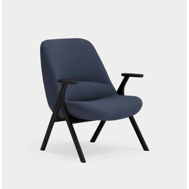 DINS LOW WOOD BLACK křeslo