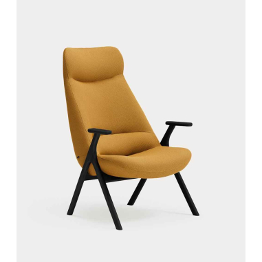 DINS HIGH WOOD BLACK křeslo